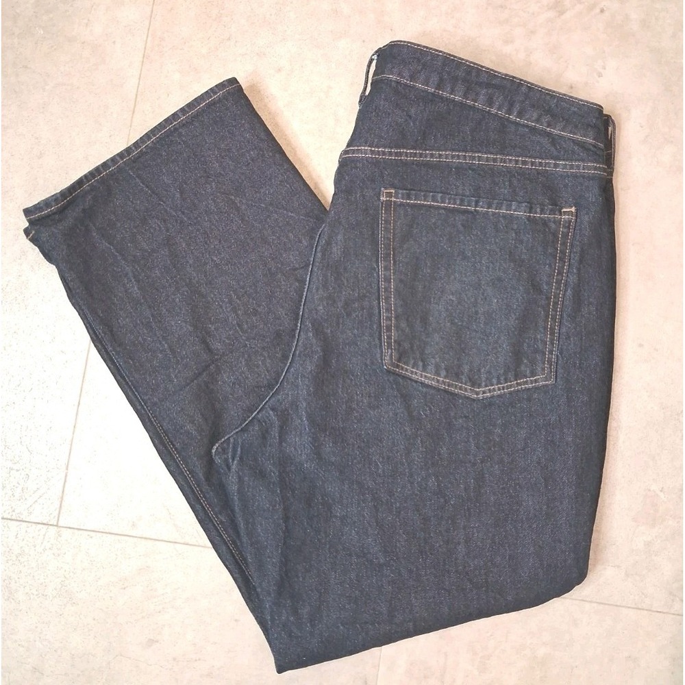 Old Navy Extra High Rise Baby Boot Cut Dark Jeans Size 18 Petite Cowgirl Western - Picture 2 of 10
